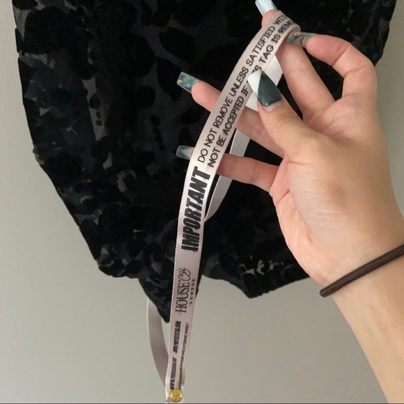 House of CB Mesh & Velvet Mock Cocktail Mini Dress - Picture 4 of 6